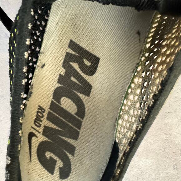 Nike Flyknit Racer 526628-011 Men's 9 Running Shoes Black White Volt Sneakers - Picture 8 of 16